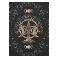 Tree of Life Pentagram Moon Ornament