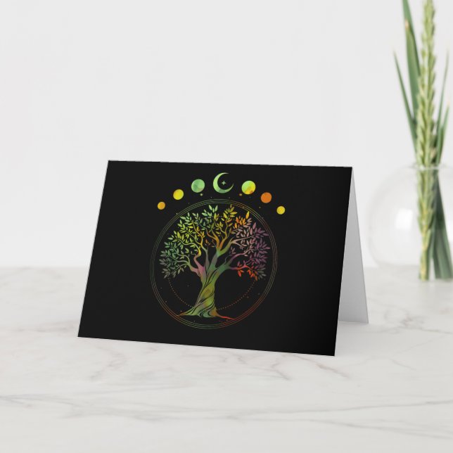 Tree of Life Phases of the Moon Card (Front)