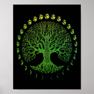 Tree Of Life Phases Of The Moon Gift - Earth Day  Poster