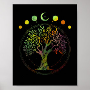 Tree of Life Phases of the Moon Poster