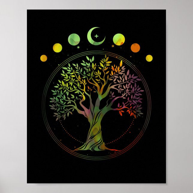 Tree of Life Phases of the Moon Poster (Front)