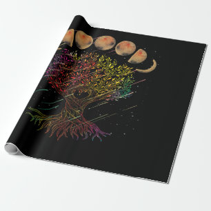 Tree of Life Phases of the Moon Wrapping Paper