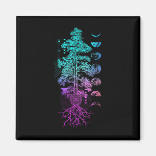Tree Of Life Phases Of The Moon Yoga Chakra Gift  Magnet