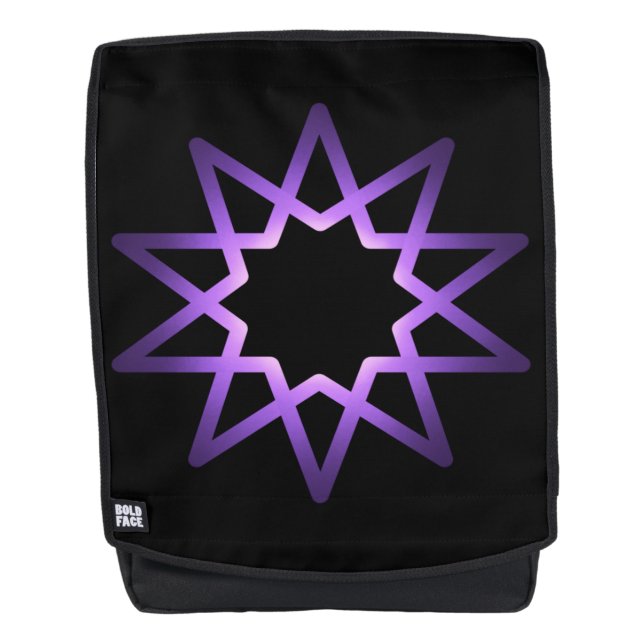 Tree Of Life Purple Star Symbol Backpack (Front)
