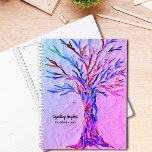 Tree Of Life Rainbow Colours Custom  Planner<br><div class="desc">This unique Planner is decorated with a rainbow-coloured Tree of Life mosaic on a pink and purple background.
The original design was made using tiny pieces of brightly coloured glass.
Customise it with your name and year.
Original mosaic © Michele Davies.</div>
