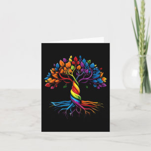 Tree Of Life Rainbow Lgbt Gay Lesbian Pride Flag A Card