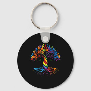 Tree Of Life Rainbow Lgbt Gay Lesbian Pride Flag A Key Ring