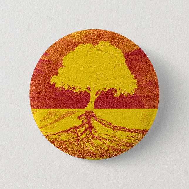 Tree of Life Relaxation 6 Cm Round Badge (Front)