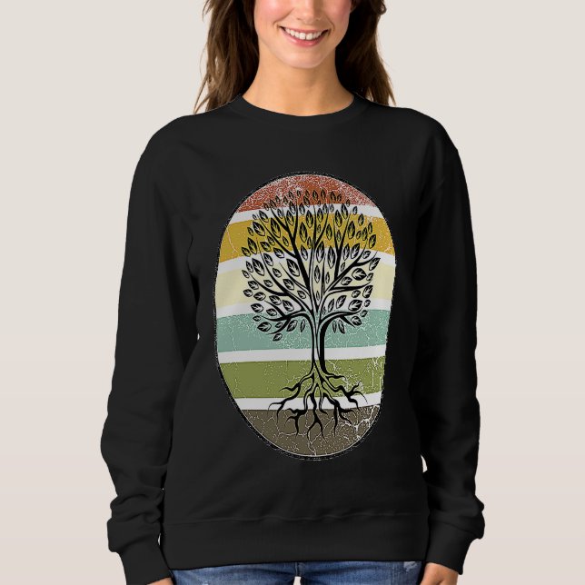 Tree of life Retro Nature Outdoor Sweatshirt (Front)