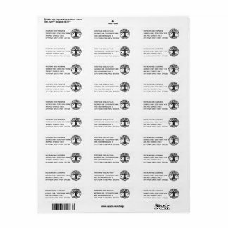 Tree of Life Return Address Label