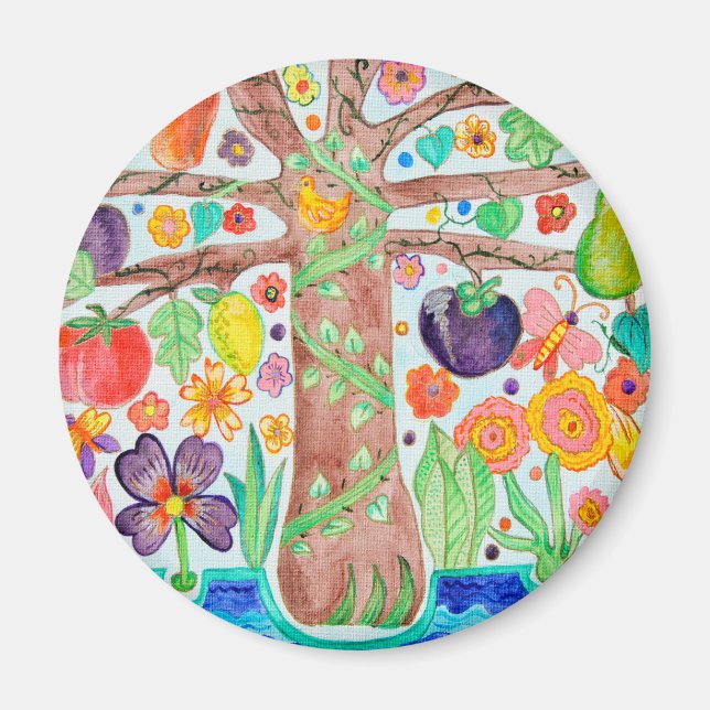 Tree of Life Round Magnet (Front)