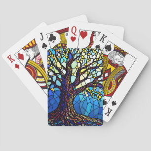 Tree of Life Shattered Glass Mosaic Playing Cards