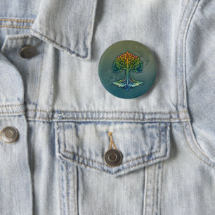 Tree of Life Shifting Dawn 6 Cm Round Badge