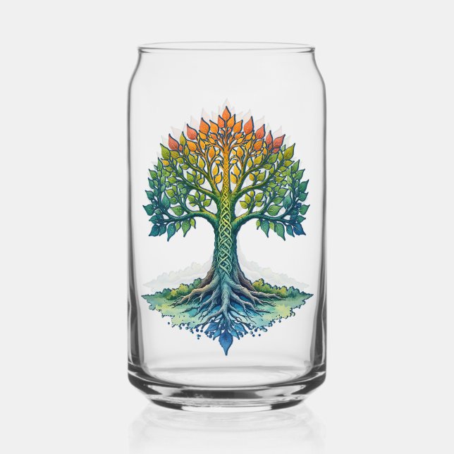 Tree of Life Shifting Dawn  Can Glass (Front)