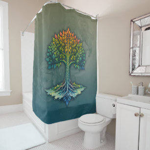 Tree of Life Shifting Dawn  Shower Curtain