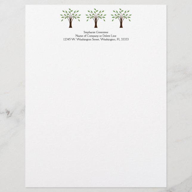 Tree of Life Simple Nature Genealogist Corporate Letterhead Design (Front)