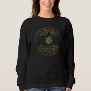 Tree of life Spiral Earth Yggdrasil Norse Celtic V Sweatshirt