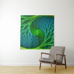 Tree Of Life Spiral Fractal Tapestry