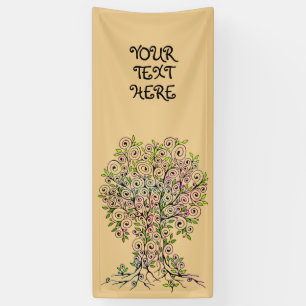 Tree Of Life - Spirals Leaves Fruits 1 Banner