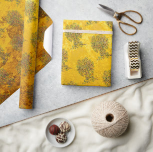 Tree Of Life - Spirals Leaves Fruits 1 Wrapping Paper
