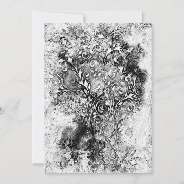 Tree Of Life - Spirals Leaves Grunge Style 1 (Front)