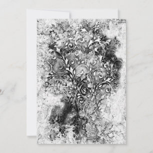 Tree Of Life - Spirals Leaves Grunge Style 1