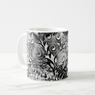 Tree Of Life - Spirals Leaves Grunge Style 1 Coffee Mug