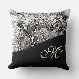Tree Of Life - Spirals Leaves Grunge Style 1 Cushion