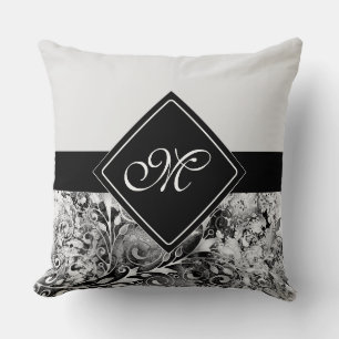 Tree Of Life - Spirals Leaves Grunge Style 1 Cushion