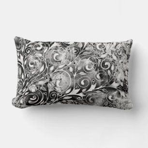 Tree Of Life - Spirals Leaves Grunge Style 1 Lumbar Cushion