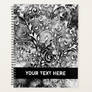 Tree Of Life - Spirals Leaves Grunge Style 1 Planner