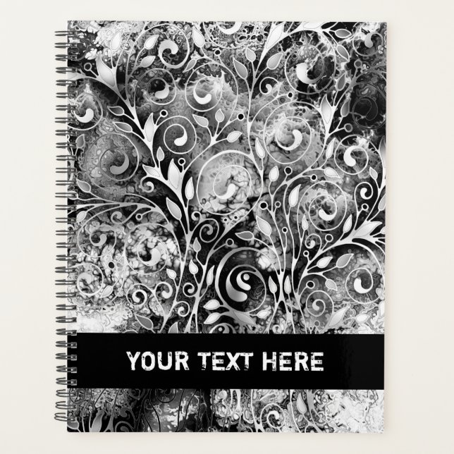 Tree Of Life - Spirals Leaves Grunge Style 1 Planner (Front)