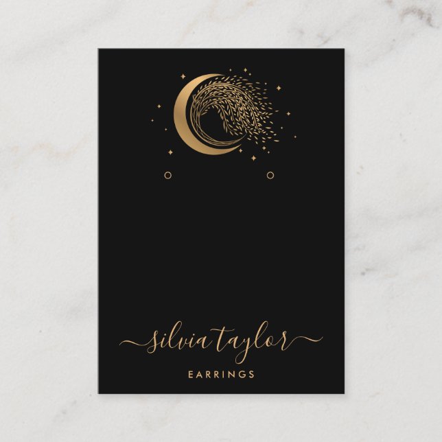 Tree of Life Spiritual Tree Moon Business Card (Front)