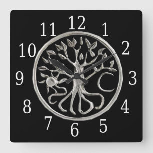 Tree Of Life Square Clock