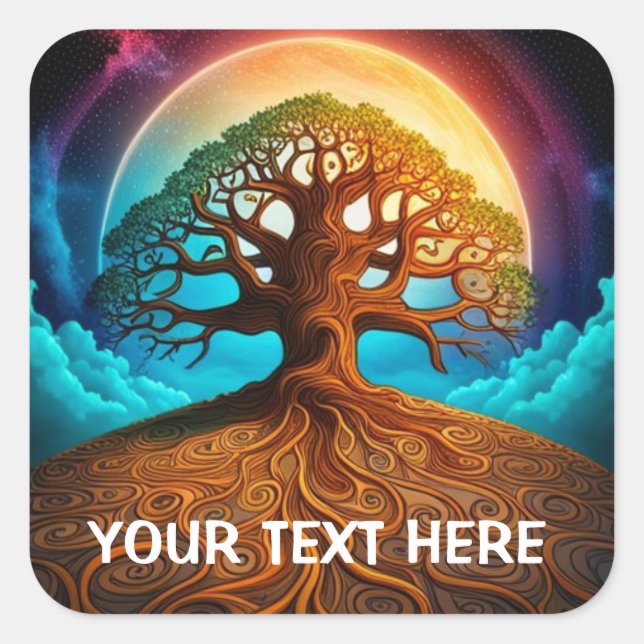 Tree of Life Square Stickers  (Front)