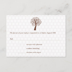 Tree of Life Star of David Bar-Bat Mitzvah RSVP Card