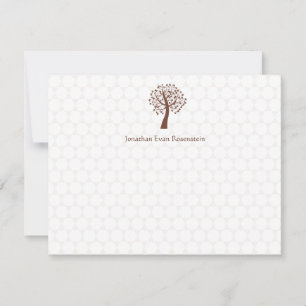 Tree of Life Star of David Bar-Bat Mitzvah Thanks Note Card