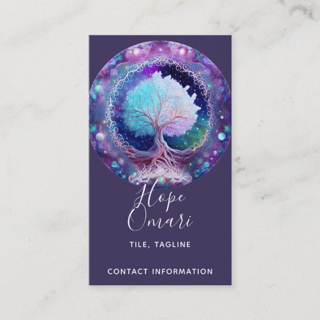 Tree of Life | Starry Night Business Card (Front)