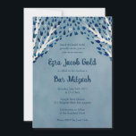 Tree of Life Stars Custom Bat Bar Mitzvah QR Code Invitation<br><div class="desc">Perfect card to announce a bat mitzvah, bar mitzvah or other Jewish celebration! Hand made art for you! FULLY CUSTOMIZABLE! Click on “Personalise” above to edit the text and add your link to the QR code on the back. Click "edit using design tool" to adjust the fonts, colours and placements...</div>