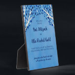 Tree of Life Stars Custom Bat Bar Mitzvah Sign Plaque<br><div class="desc">Perfect small sign to welcome guests to a bat mitzvah, bar mitzvah or other Jewish celebration! Hand made art for you! FULLY CUSTOMIZABLE! Click on “Personalise” above to edit the text. Click "edit using design tool" to adjust the fonts, colours and placements and to add text if you prefer. Check...</div>