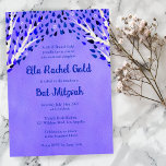 Tree of Life Stars Watercolor Bat Bar Mitzvah Invitation<br><div class="desc">Perfect card to announce a bat mitzvah, bar mitzvah or other Jewish celebration! Hand made art for you! FULLY CUSTOMIZABLE! Click on “Personalise” above to edit the text.. Click "edit using design tool" to adjust the fonts, colours and placements and to delete the back side watercolor design if you prefer....</div>