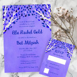 Tree of Life Stars Watercolor Bat Bar Mitzvah RSVP Card<br><div class="desc">Perfect response card for a bat mitzvah, bar mitzvah or other Jewish celebration! Hand made art for you! FULLY CUSTOMIZABLE! Click on “Personalise” above to edit the text.. Click "edit using design tool" to adjust the fonts, colours and placements, box sizes, add your own text, and to delete the back...</div>