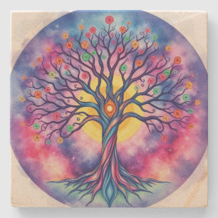 Tree of Life  Stone Coaster