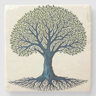 Tree of Life  Stone Coaster