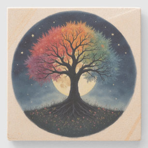 Tree of Life  Stone Coaster