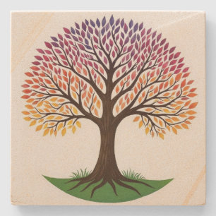 Tree of Life  Stone Coaster