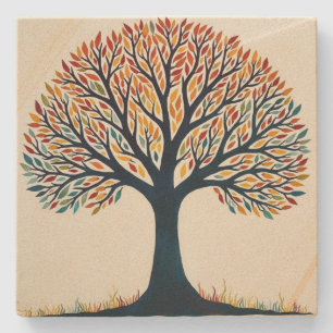 Tree of Life  Stone Coaster