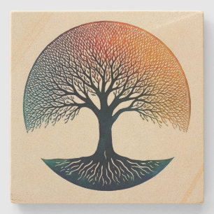 Tree of Life  Stone Coaster