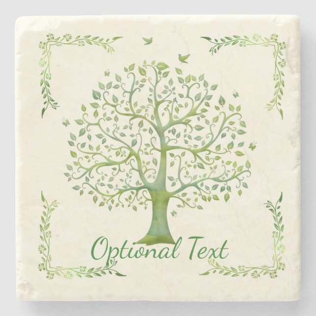Tree of Life Stone Coaster (Front)