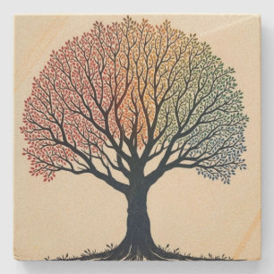 Tree of Life  Stone Coaster